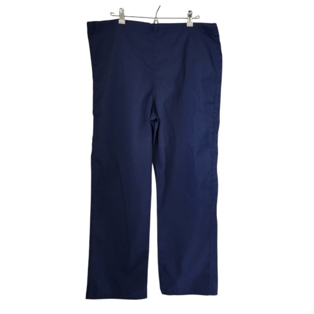 Medline ComfortEase Navy Blue Scrub Pants Small  Elastic Waist Straight 179